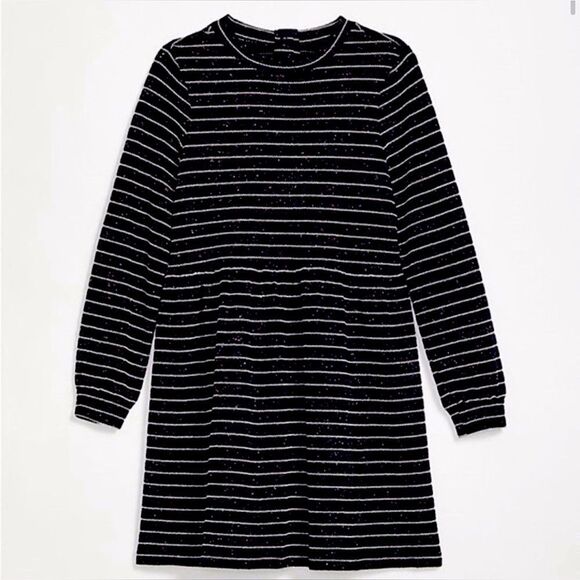 Loft Stripe Dress Navy Button Back Dress Size XS • NEW WITH TAGS • - Picture 1 of 10